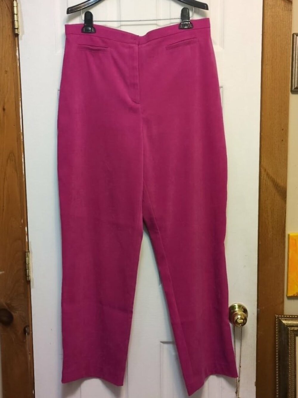 JM Collection Magenta Pink Straight Leg Dress Pants Trousers Women’s Sz 16 Soft